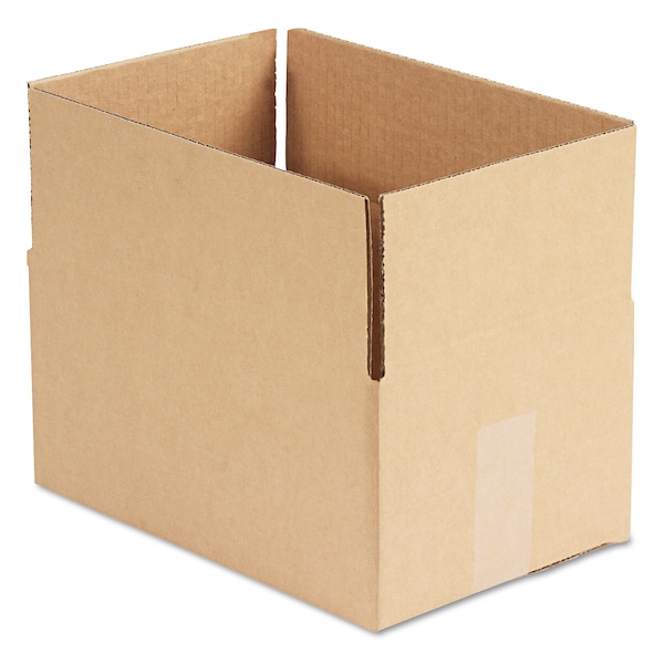 General Supply Fixed-Depth Shipping Boxes, RSC, 12" x 8" x 6", Brown Kraft, PK25 UFS1286